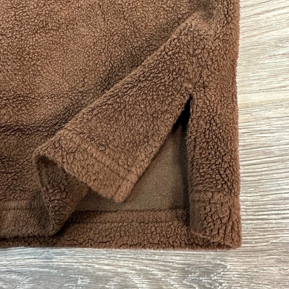 VTG 90s Crewneck Granny Fleece Quilted Patched Fall Harvest Brown Sweater Size S - Picture 4 of 8